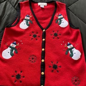 Womens sweater vest Christmas